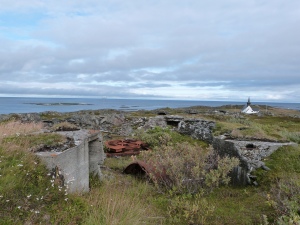 Remains of one of the gun batteries at Gamvik. The garrison was 135-strong, so there were two villagers for each soldier.