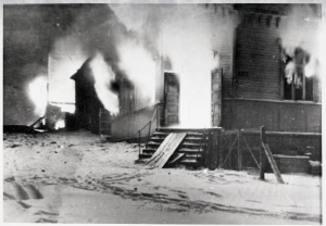 The burning of Hammerfest: picture taken by a German soldier as the town was torched.