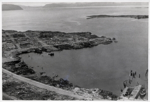 Utter destruction: Hammerfest in 1945 after the scorched earth burning. Picture copyright the Hammerfest Museum of Reconstruction, used with permission.